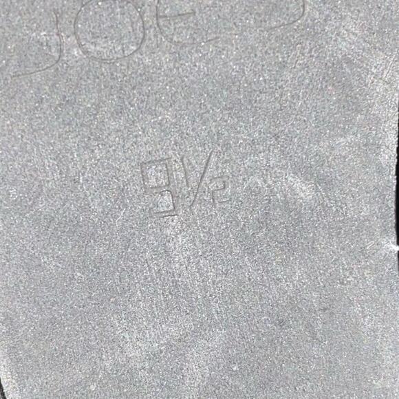 Joe's Jeans Wedged Heel Strapped Sandal Black with grey/burgundy size 9.5 - Picture 14 of 14